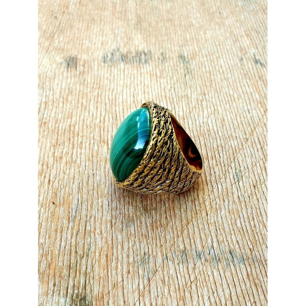 Aurelie Bidermann žiedas su malachitu